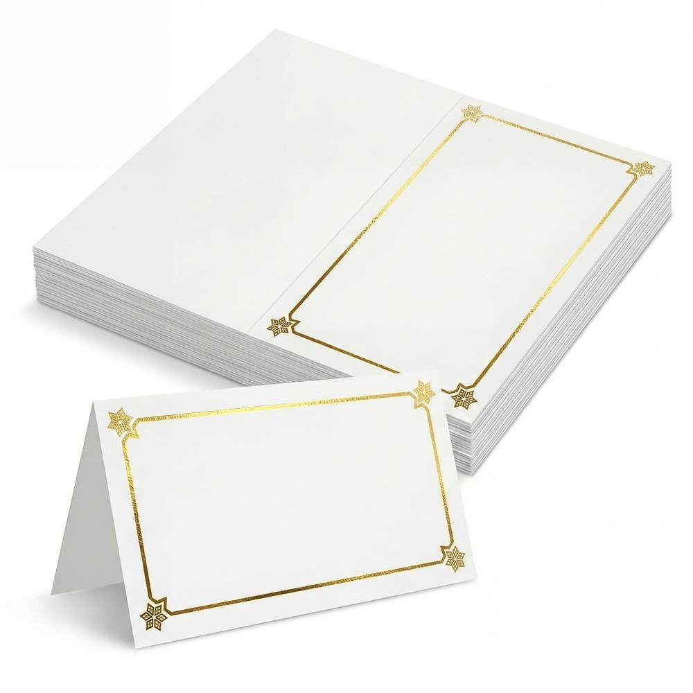 50 PCS Premium Place Cards Table Setting Name Decoration Gold Foil 2×3.5 Inch