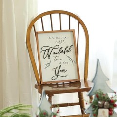 Framed It’s The Most Wonderful Time of The Year Wall Decor 16″L x 12″W Brown