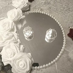16Pack Round Mirror Plates Centerpieces Tables 6inch Mirror Trays Circle Mirror
