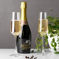 PARACITY Champagne Flutes, Glasses Set 2 Count (Pack of 1), Clear