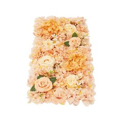 12 Pack Champagne Warm Tones Artificial Flower Panels Durable Fade Proof Decor