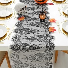 12 Pcs Black Lace Table Runners 14 x 120 Inch Rustic Wedding Table Runner