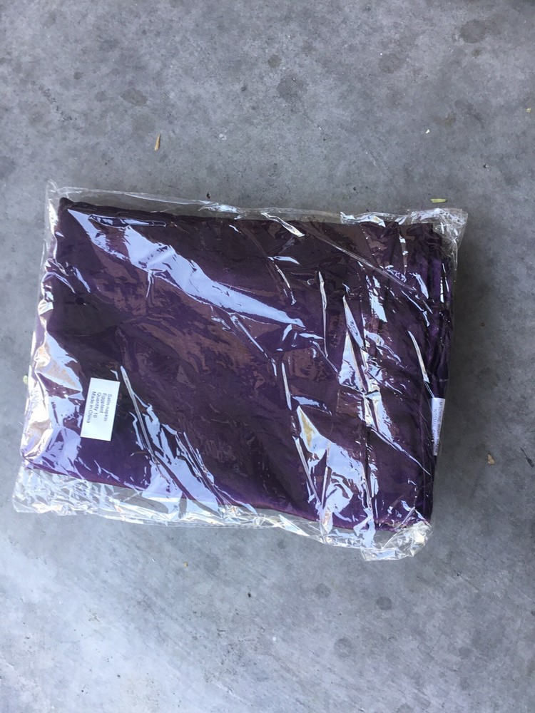 139 Deep Purple Satin Wedding Napkins And Chair Sashes