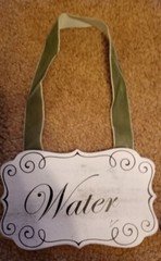 LOT OF 5 Wedding Signs, and Well wishes box, Wood- White/light brown