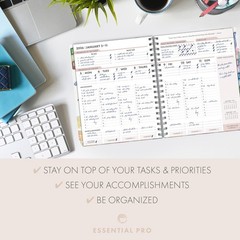 Essential PRO 2026 Daily, Weekly & Monthly Planner, 7″x9″: 14 Months (Nov 202…