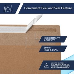 MOS A7 Kraft Envelopes 5.25 x 7.25 Inch 500 Pack — Brown Self-Seal Heavywe