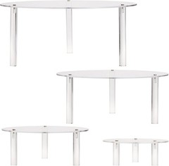 4-Piece Transparent Acrylic Cake Stand Set – Elegant Dessert Display for Events