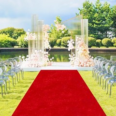 Red Carpet Runner for Party Wedding Aisle 4′ x 15′ (Rectangular),