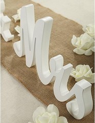 Mr and Mrs Letters Wedding Wooden Sign Party Décor Decoration Table Top Standing