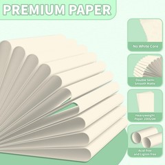 Cream Cardstock 8.5 X 11, 40 Sheets, Construction Paper, 75lb/ 200gsm, Card S…