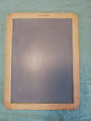 Pair of Vintage Slate Chalkboards Made in Portugal – Rustic Wedding Signage Deco