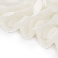 8 ft x 8 ft IVORY Leaf Petal Taffeta Backdrop Drape CURTAIN Panel Party
