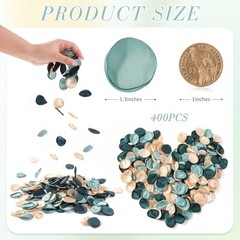 400 Pcs Silk Rose Petals Artificial Flower Petals for Wedding 400pcs-mix Green