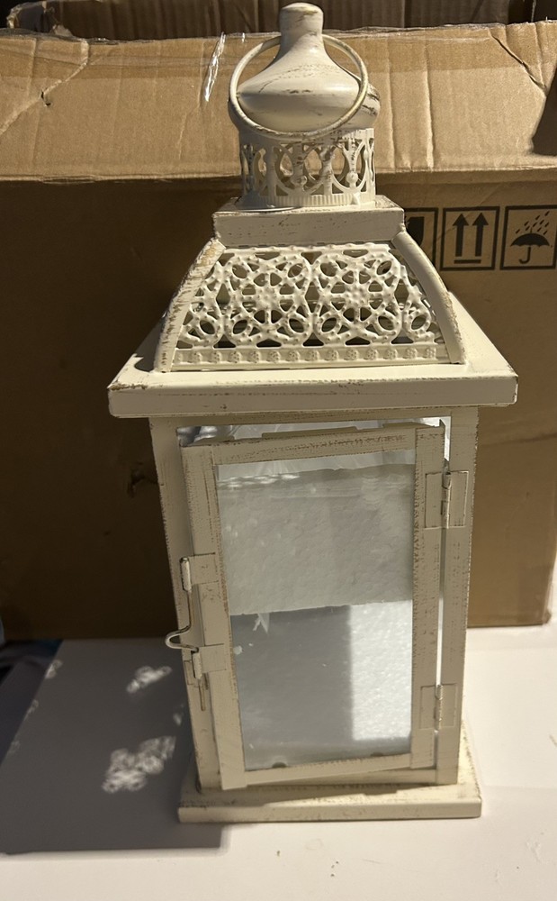 DECORKEY Lantern Decorative Indoor&Outdoor, Metal set of 2
