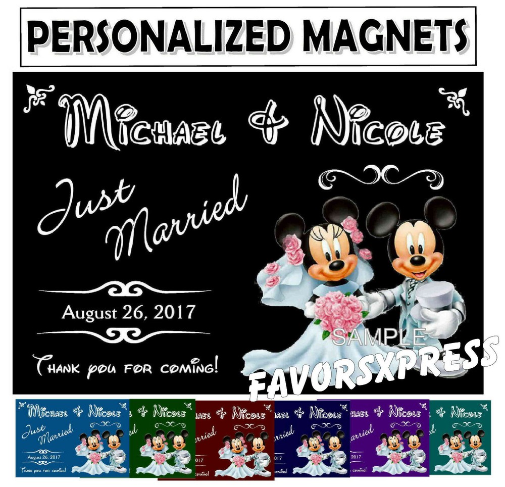 DISNEY WEDDING MICKEY AND MINNIE MOUSE WEDDING FAVORS MAGNETS