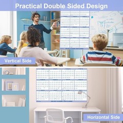 32″ x 48″ Academic Wall Calendar 2026-2027, July 2026 – June 2027 Folded Wet …