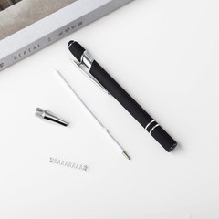 PASISIBICK 12-Piece Black Ballpoint Pen with Stylus Tip, 2 in 1 Stylish Metal…