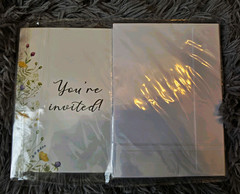 MAGONVR Bridal Shower Invitations w/ Envelopes, Floral Design White Yellow Green