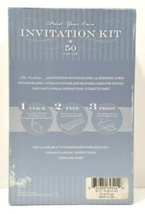 Wedding Anniversary Invitation Kit Thank You Cards Print Your Own Silver Rings