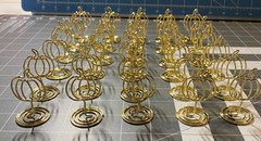 Rtteri 30 Pcs Gold Pumpkin Picture Holders 2 Inch Thanksgiving Fall Photo Card T