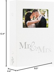 Wedding Photo Album 4×6 Large Capacity Linen Cover Slip In 300 Photos