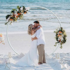 Ultra Large Round Metal Backdrop Stand Wedding Archway Garden Arch Steel Frame