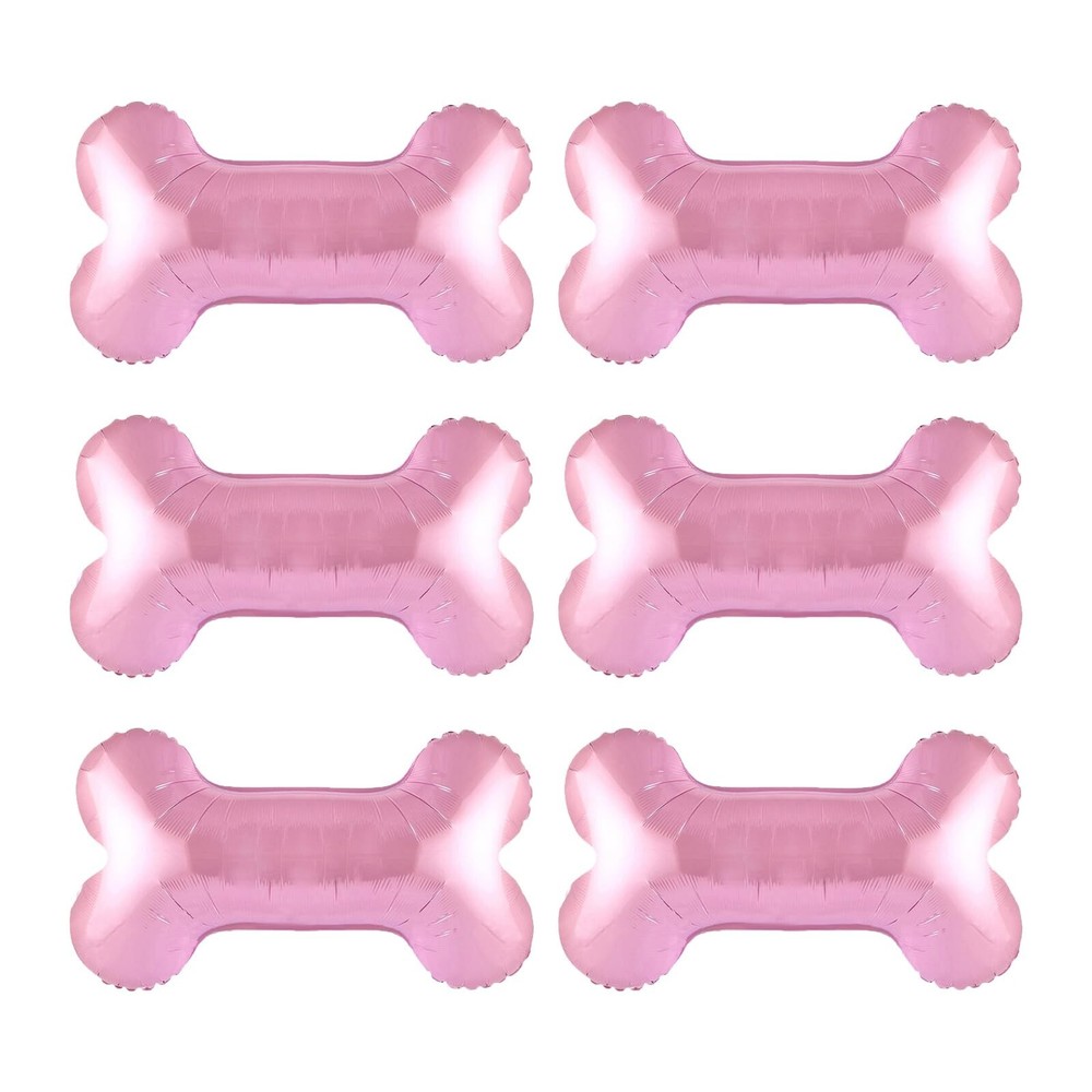 Pink Dog Bone Foil Balloon Pet Bone Mylar Balloons for Baby Shower Birthday T…