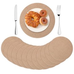 Pcs Round Burlap Placemats Bulk 11.8 inches Brown Reusable Natural Jute 12