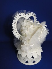 New Vintage Petite White «LaBelle Petite» wedding Cake Top, #425
