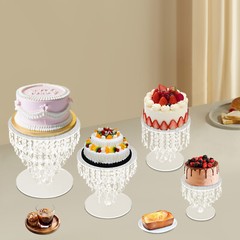 4PCS Cake Stands Acrylic Cake Stand Set Dessert Stand for Wedding Event Decor