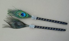 12Peacock Feather Pen FAVOR for Wedding,Sweet 16,Bridal Shower,Quinceañera,Party