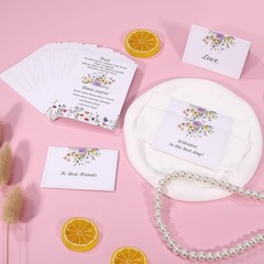 60 Floral Wildflower Place Cards for Weddings, Parties, and Events – 4.33×3.54″