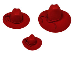 12 pcs 2″ 3″ 4″Mini Cowboy Hat Western Wedding Decoration Red Brown Black White
