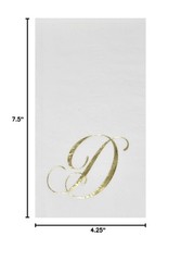 D Monogram Guest Napkins 100 Pack Initial Letter Personalized Napkins Paper D…