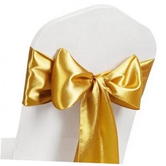 Chair Sashes Pack Sashes for Chairs Covers for Christmas Wedding Party 50 Gold
