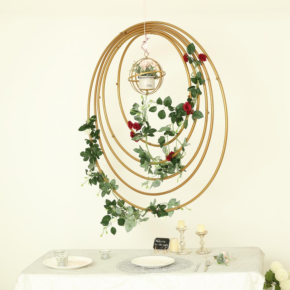 36″ wide Round Metal Floral Hoop Wreath Ring Wedding Party Events Decorations
