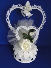 New Vintage Wilton «Wedding Rose » Wedding CakeTop, white rose, 103-2328