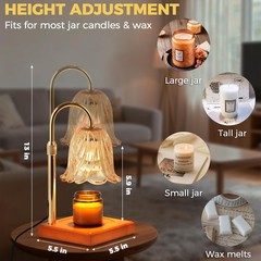GODONLIF Candle Warmer Lamp with Timer Dimmable, Birthday Gifts for Women Mom, H