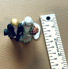 Antique Porcelain Wedding Cake Top Bride and Groom Occupied Japan