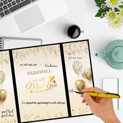 Farewell Guest Book Alternative Black Gold 18 X 12 Inch Farewell Party Decoratio