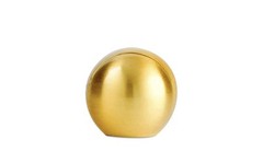 Place Brushed Gold Card Holder Classic Round 0.4 X 1 X 1 Inches