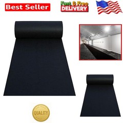 Elegant Black Aisle Runner Carpet – 24″ Wide x 50′ Long for Weddings & Events