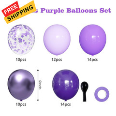 Metallic Chrome Purple Balloons Set, 60 Pieces – 12 Inch 12 inches,