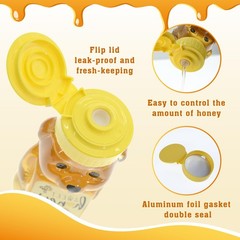 MOLADRI 18 Pack Plastic Bear 4.8 inches (Height), 5 fl oz (Capacity), Yellow