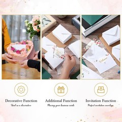 Yahenda 200 Count White Mini Gift Card Envelopes Bulk Wedding Small,