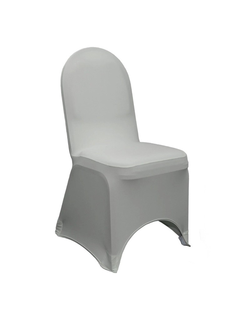 Folding Chair Covers for Party – 12pcs, Gray Universal Spandex Fitted