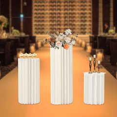 Set of 3 Elegant Bulk Weddings Decoration Table Cylinder Centerpiece Cake Stand