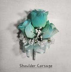 Aqua Tiffany White Rose Calla Lily Bridal Wedding Bouquet Accessories