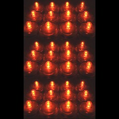 (36) VIBRANT ORANGE -LED Submersible Underwater Tea lights for WEDDING US Shippe