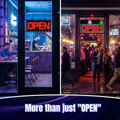 Programmable LED Open Sign with App Control for Cafes and Bars